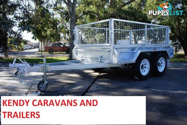 9 x 5 tandem axle (braked 3200kg) hot dipped galvanised H/duty box trailer with 600 mm cage  Feature