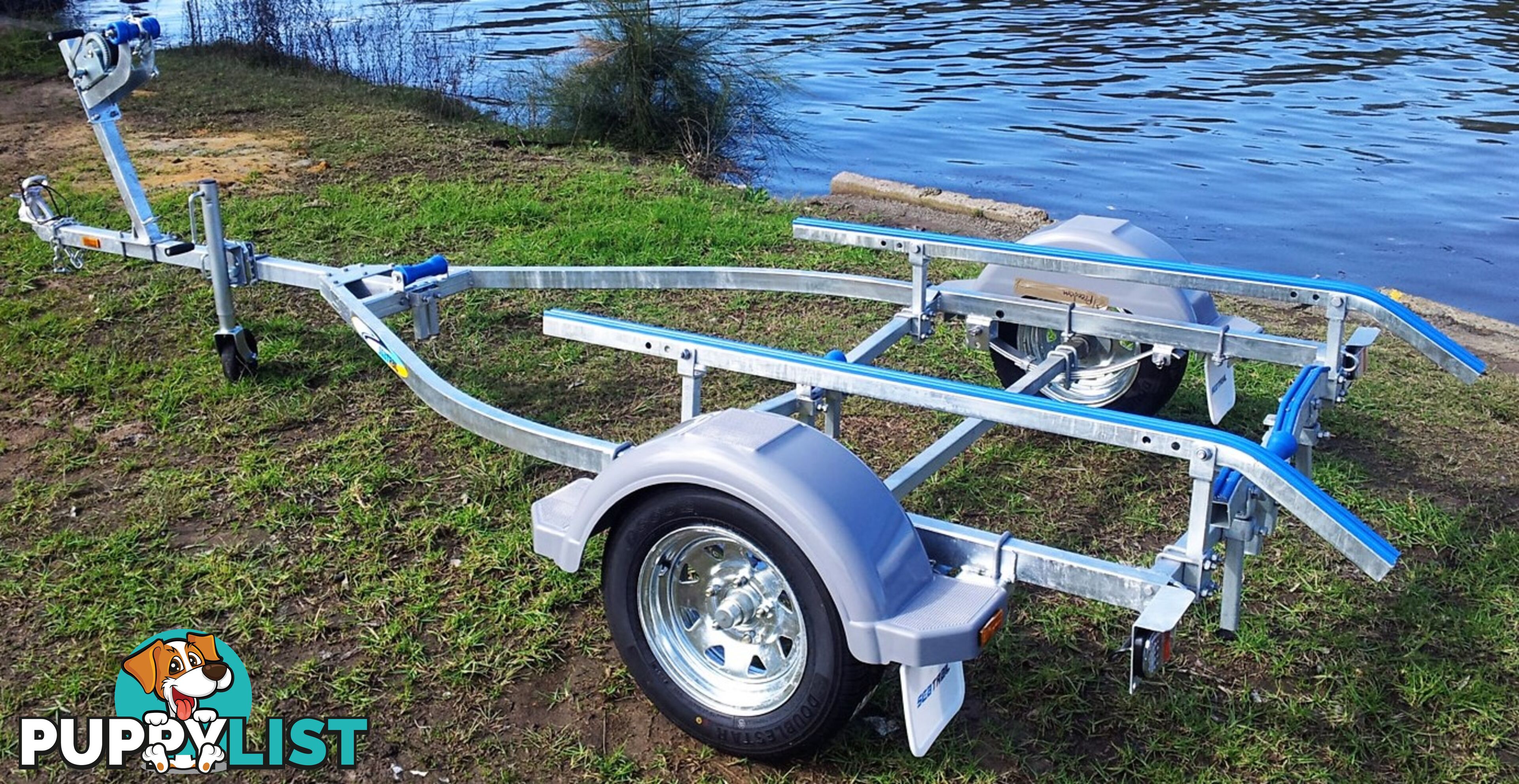 GAL BOAT TRAILER SUITS UP TO 4.75 mt ALUMINIUM HULL TARE 200 kg ATM 749 kg