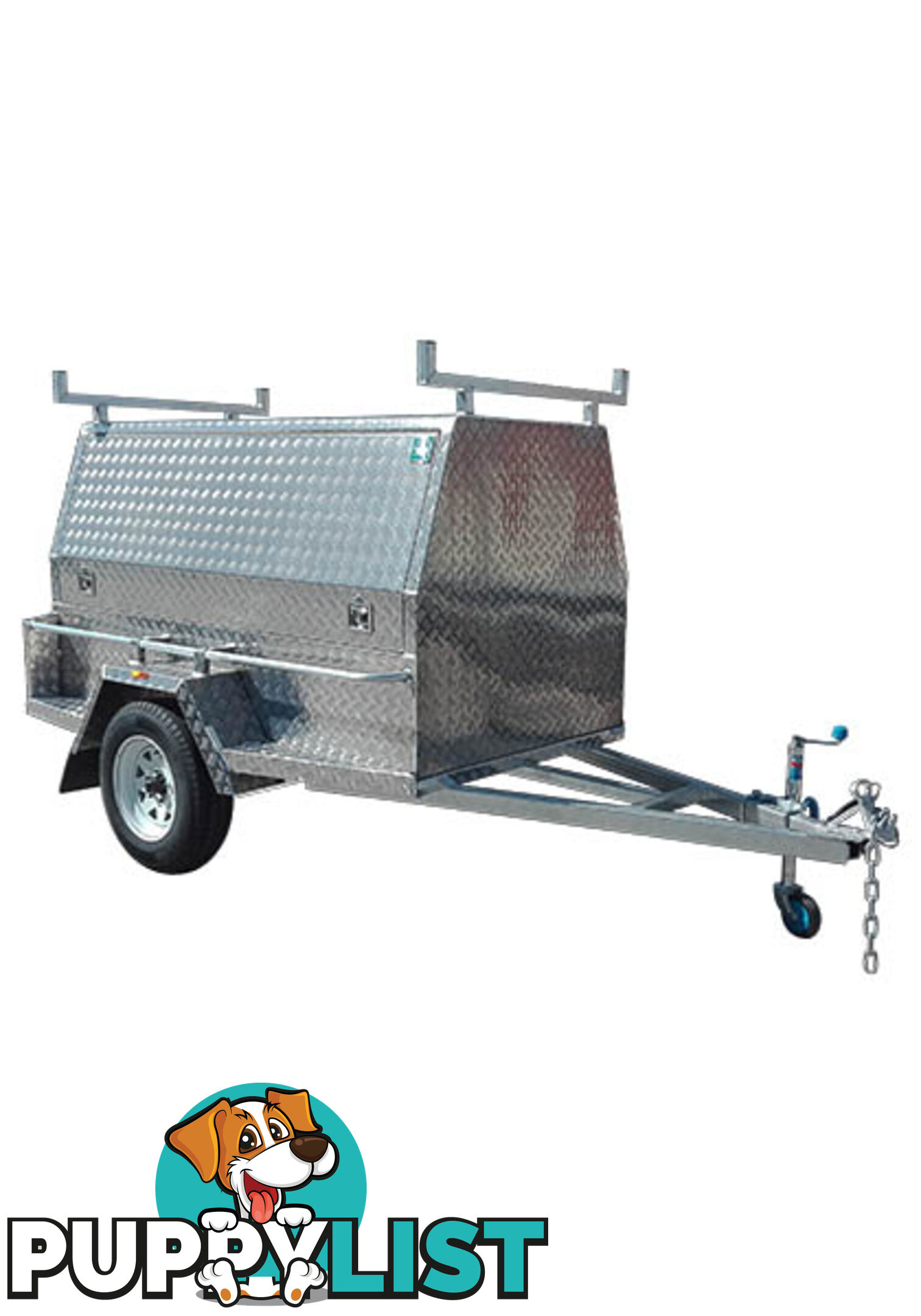 7 x 5 WT-1 ENCLOSED TRAILER ALUMINIUM BODY ON GAL CHASSIS SINGLE AXLE TARE 255 kg ATM 750 kg