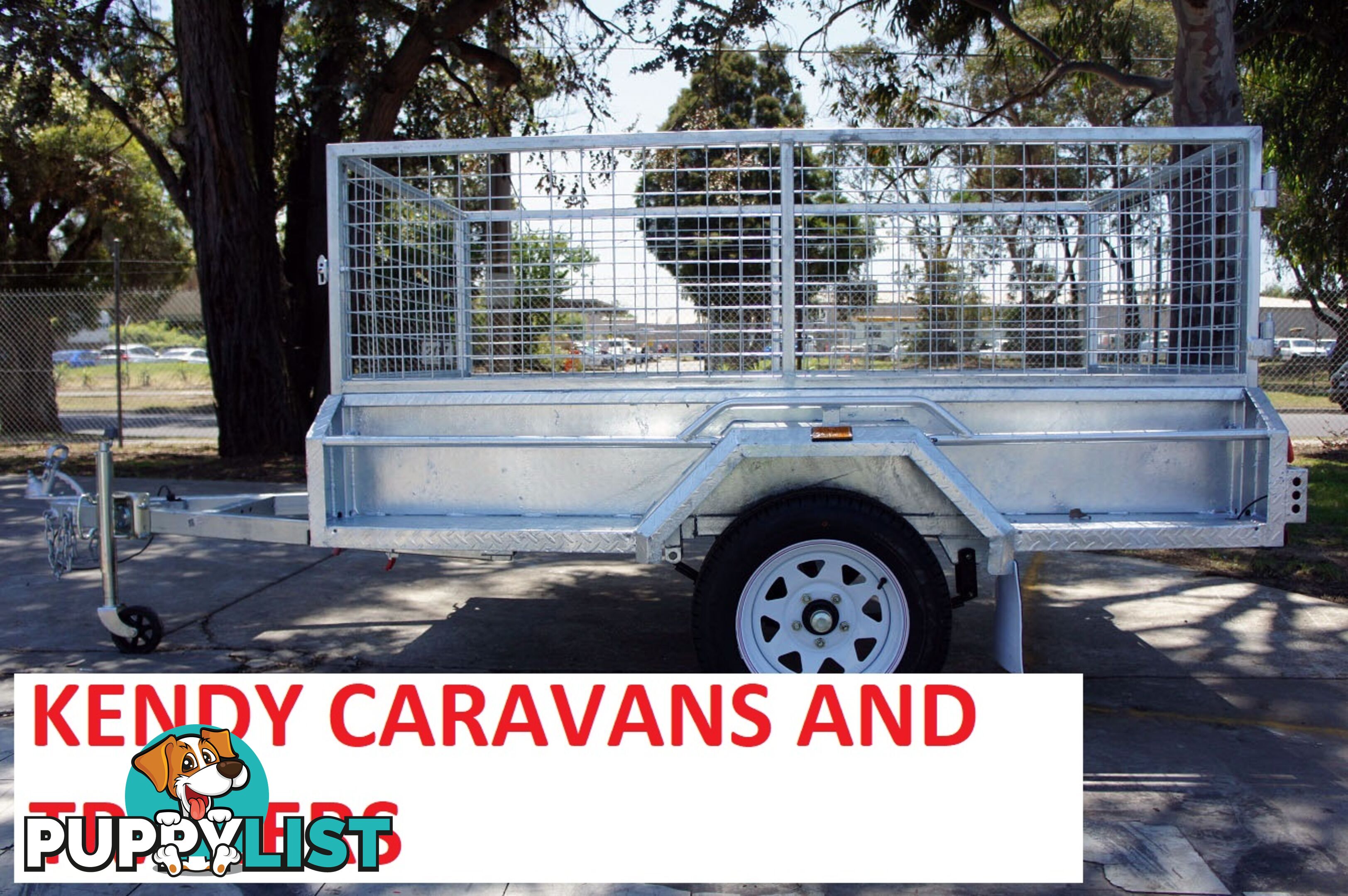 6x4 HEAVY DUTY HOT DIPPED GALVANISED SINGLE AXLE BOX TRAILER WITH 600mm CAGE 