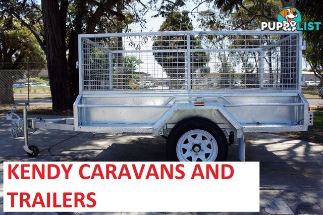 6x4 HEAVY DUTY HOT DIPPED GALVANISED SINGLE AXLE BOX TRAILER WITH 600mm CAGE 