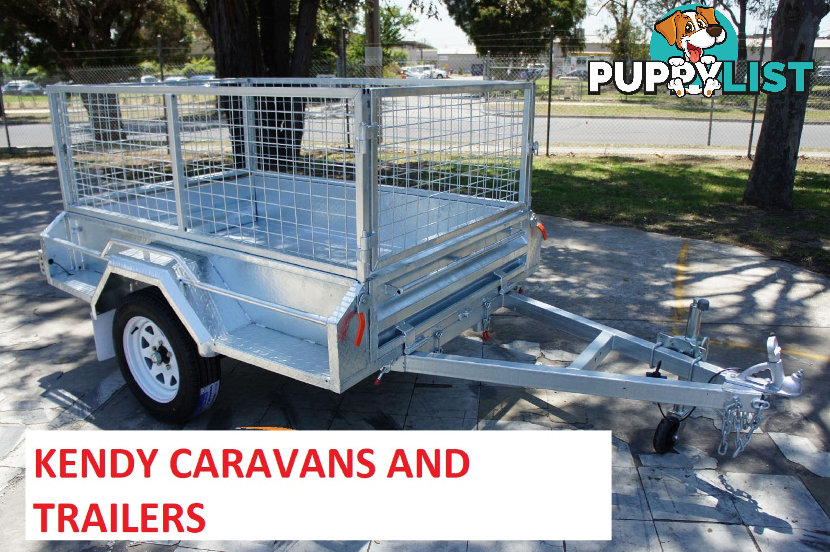 6x4 HEAVY DUTY HOT DIPPED GALVANISED SINGLE AXLE BOX TRAILER WITH 600mm CAGE 