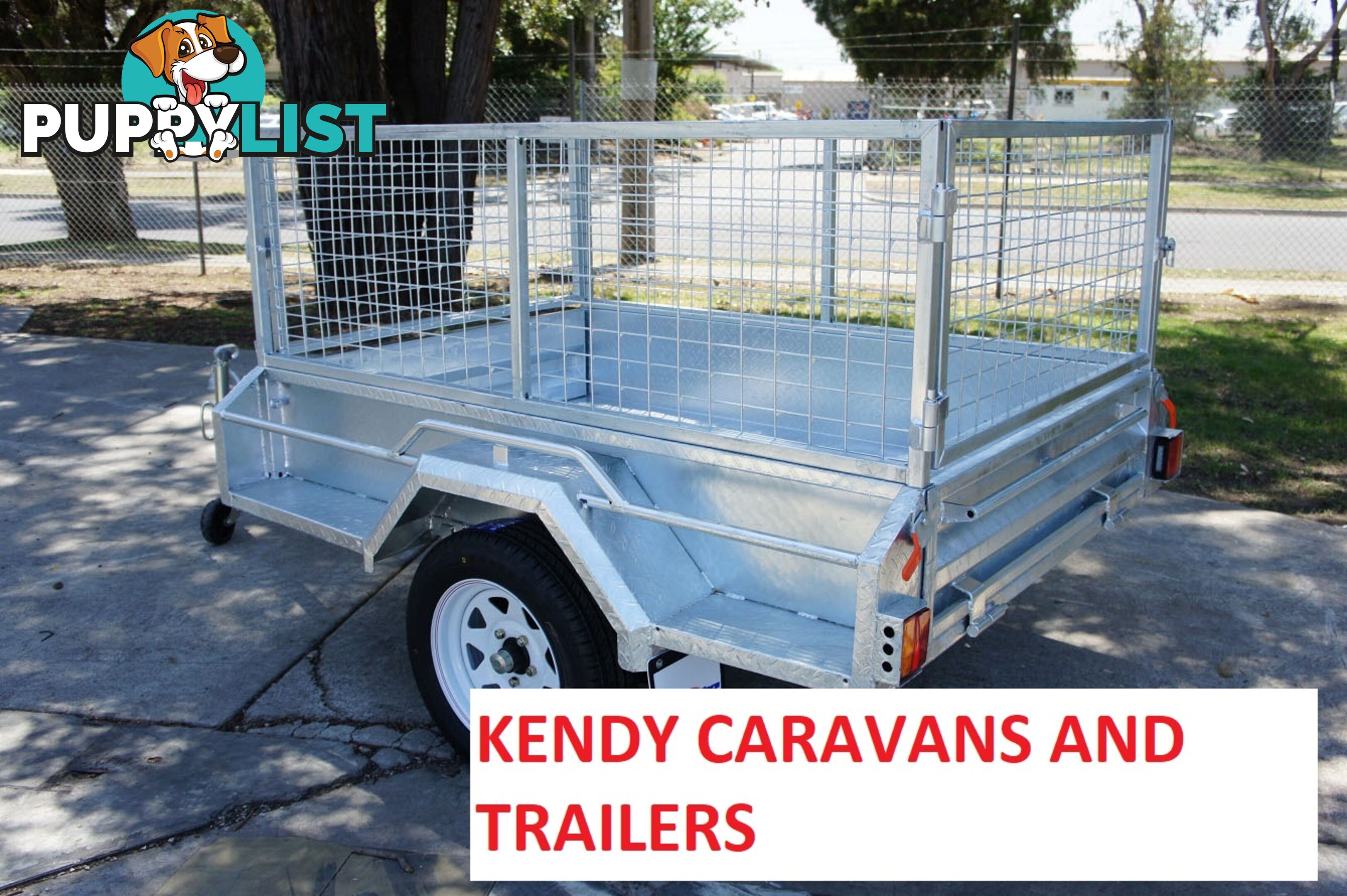 6x4 HEAVY DUTY HOT DIPPED GALVANISED SINGLE AXLE BOX TRAILER WITH 600mm CAGE 