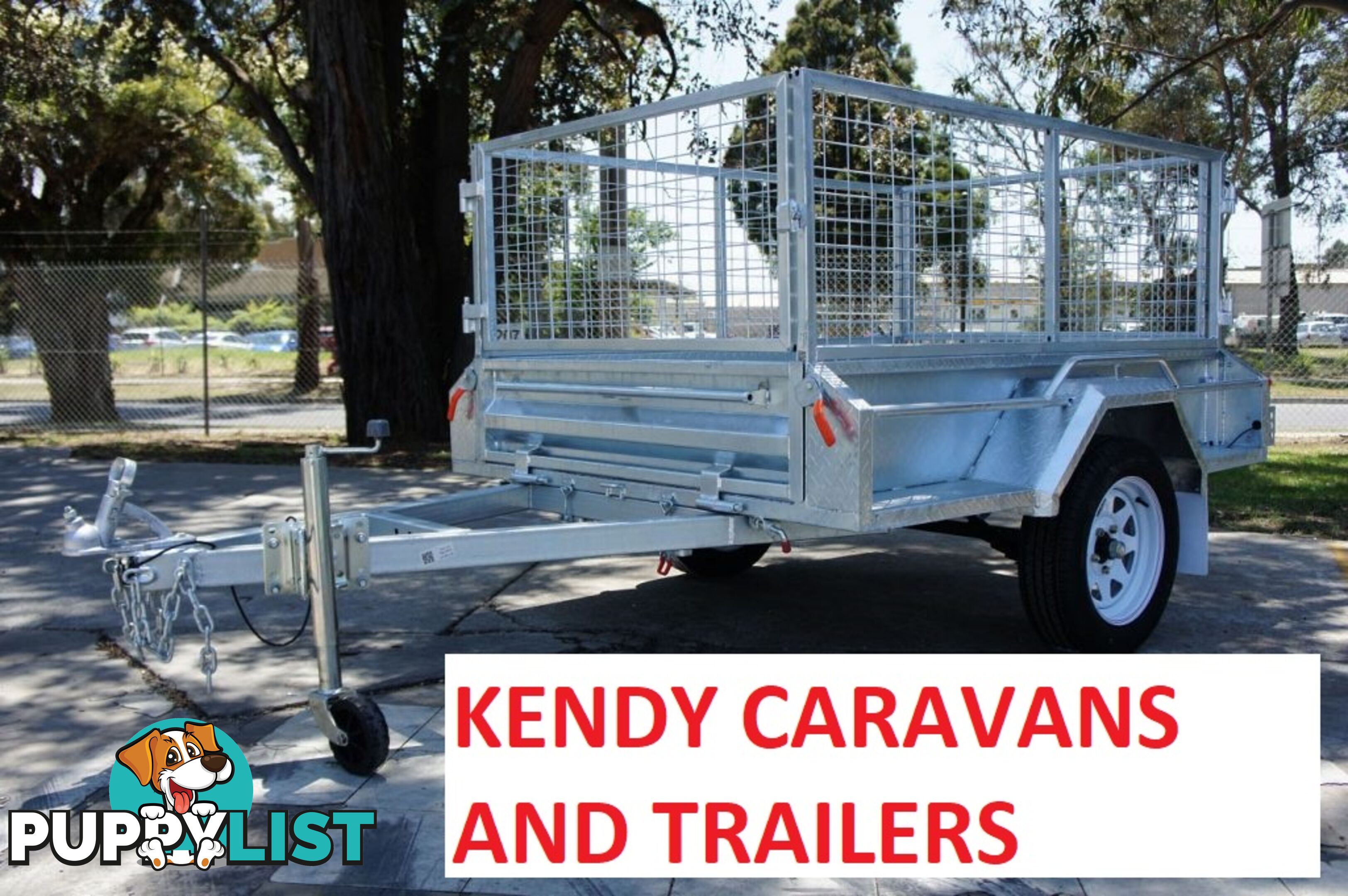 6x4 HEAVY DUTY HOT DIPPED GALVANISED SINGLE AXLE BOX TRAILER WITH 600mm CAGE 