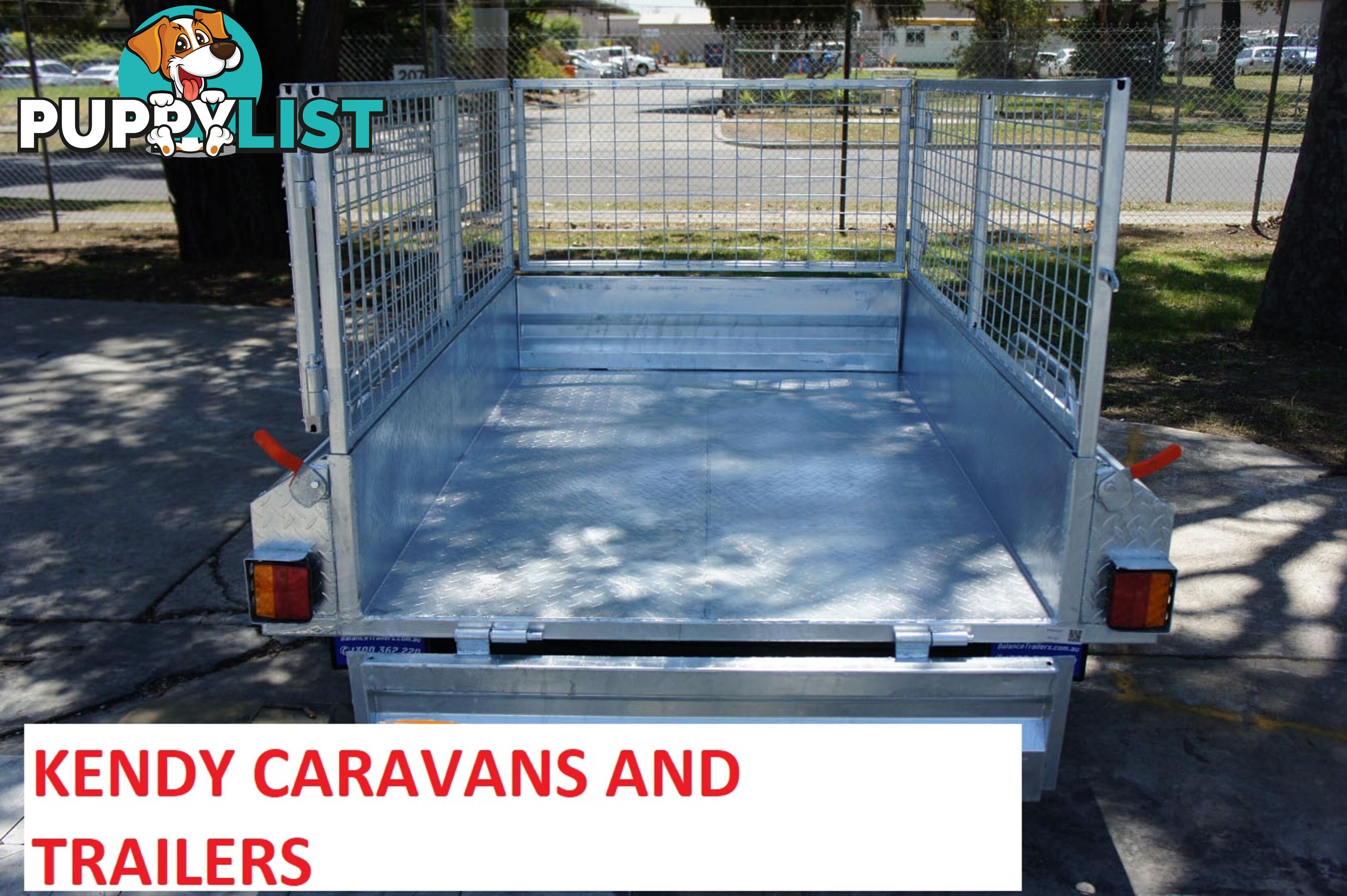 6x4 HEAVY DUTY HOT DIPPED GALVANISED SINGLE AXLE BOX TRAILER WITH 600mm CAGE 