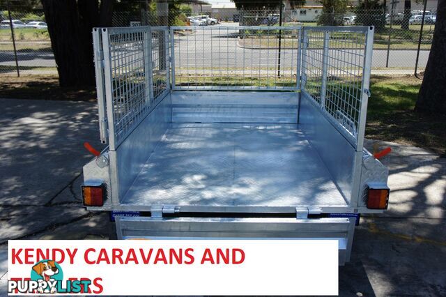 6x4 HEAVY DUTY HOT DIPPED GALVANISED SINGLE AXLE BOX TRAILER WITH 600mm CAGE 