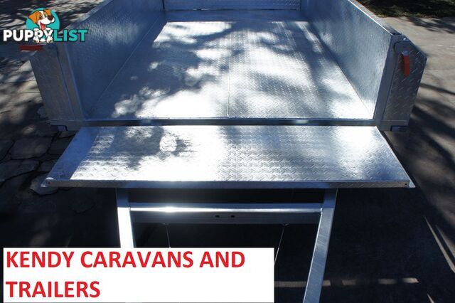 8 x 5 tandem axle (braked 3200kg) hot dipped galvanised H/duty box trailer high sided (cage not incl