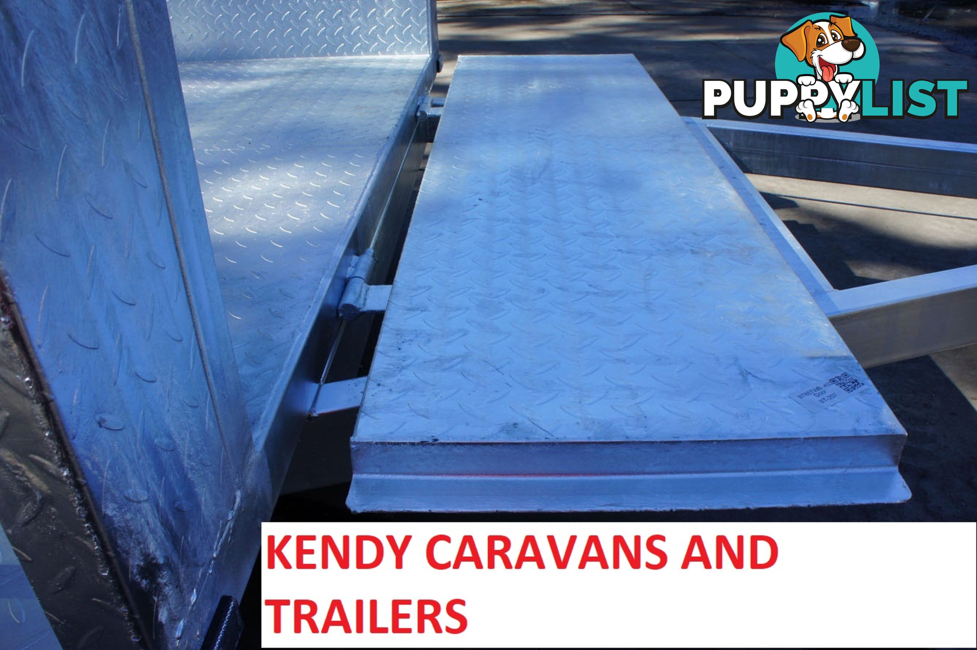 8 x 5 tandem axle (braked 3200kg) hot dipped galvanised H/duty box trailer high sided (cage not incl