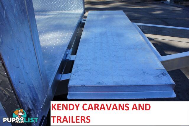 8 x 5 tandem axle (braked 3200kg) hot dipped galvanised H/duty box trailer high sided (cage not incl