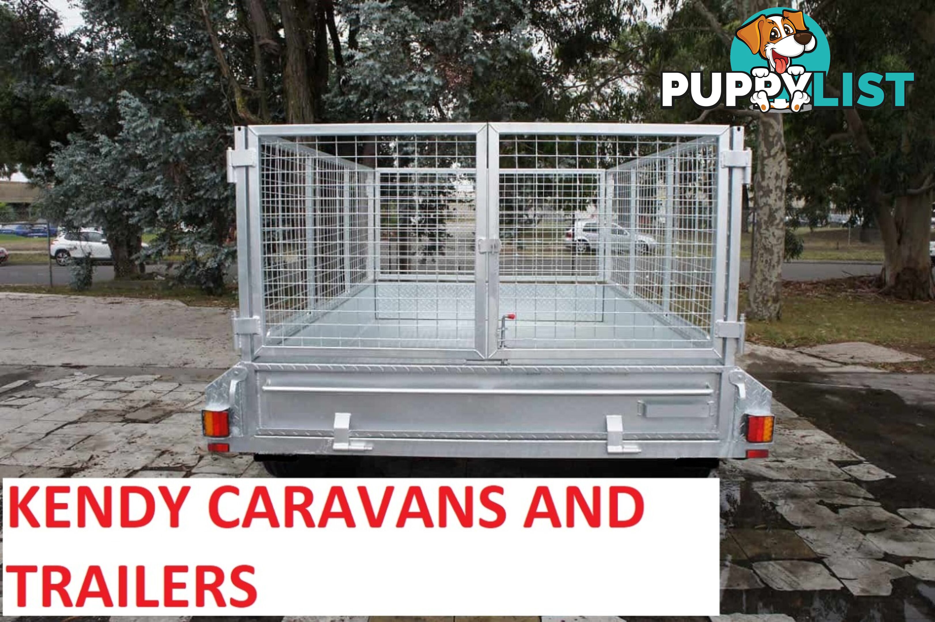 10 x 6 tandem axle (braked 3200kg) hot dipped galvanised H/duty box trailer with 900 mm cage