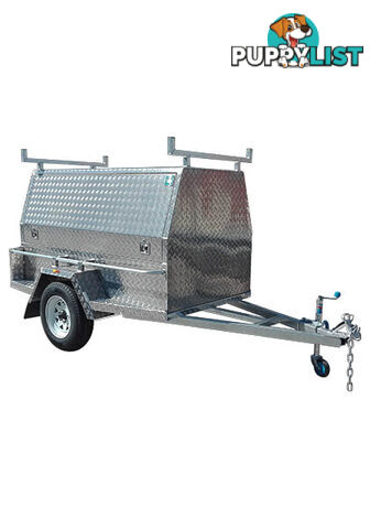 8 x 5 WT-1 ENCLOSED TRAILER ALUMINIUM BODY ON GAL CHASSIS SINGLE AXLE TARE 267 kg ATM 750 kg