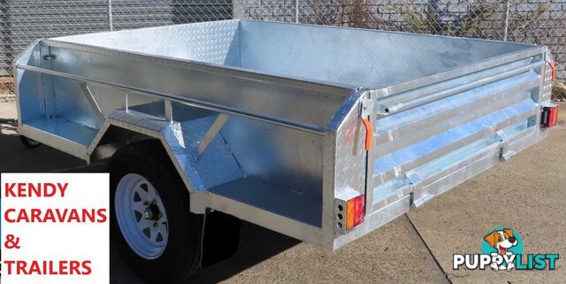 7x5 SINGLE AXLE BRAKED HIGH SIDED GALVANISED BOX TRAILER 1400kg ATM