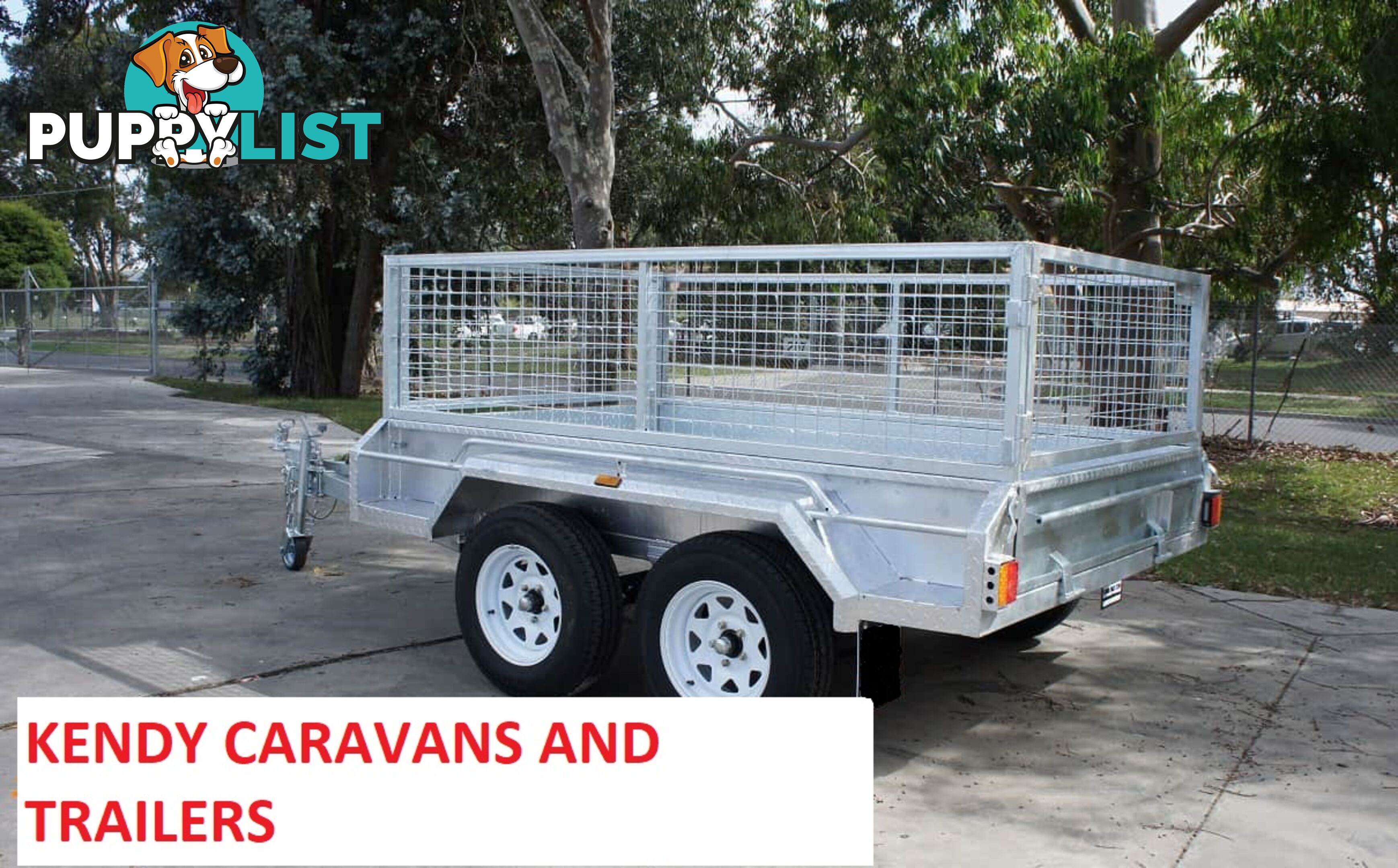 New Heavy Duty 8 x 5 Tandem Axle Braked with Cage galvanised box trailer 