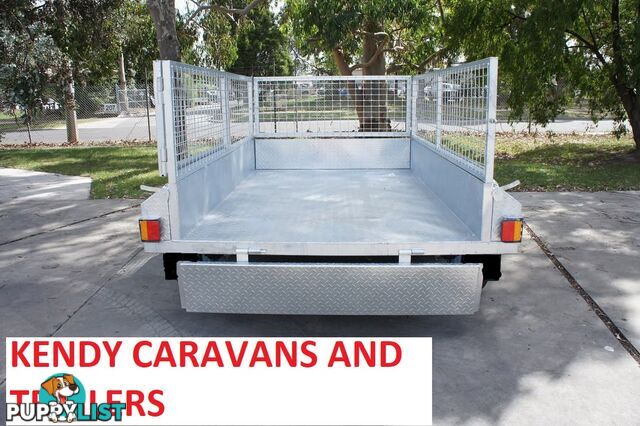 New Heavy Duty 8 x 5 Tandem Axle Braked with Cage galvanised box trailer 