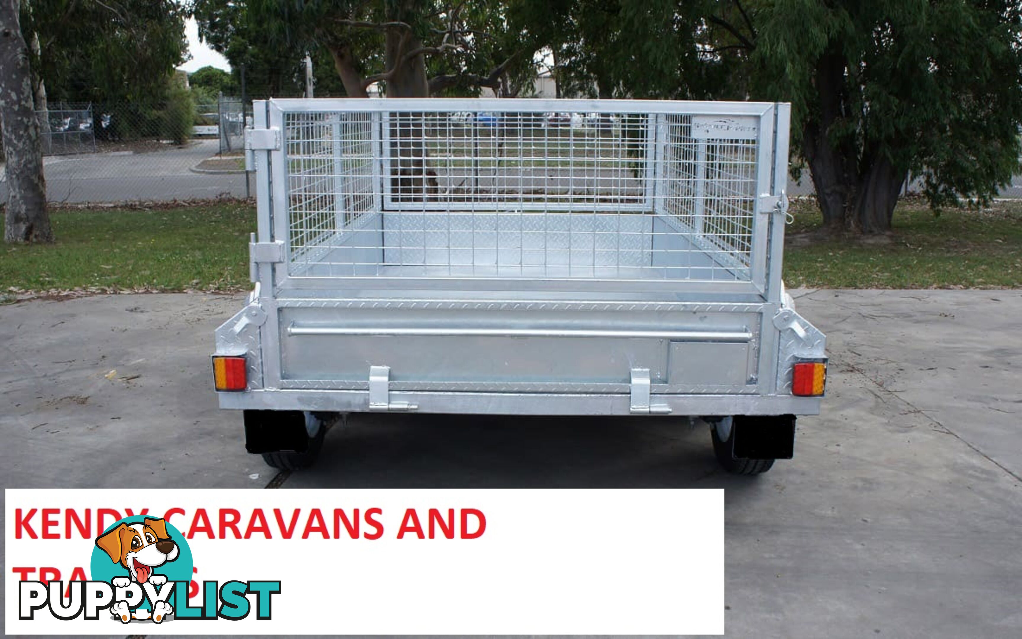 New Heavy Duty 8 x 5 Tandem Axle Braked with Cage galvanised box trailer 