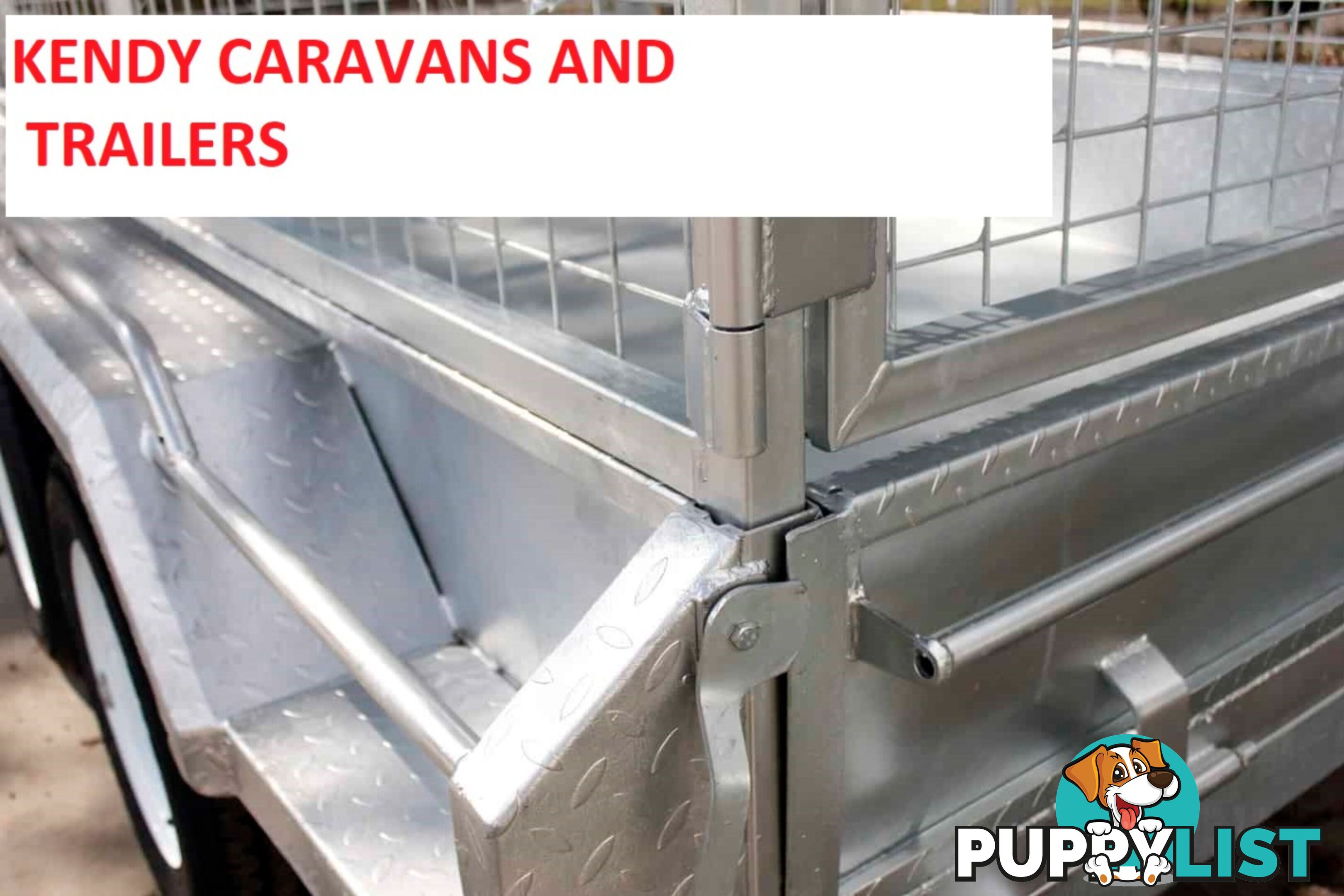 9 x 5 tandem axle (braked) hot dipped galvanised H/duty box trailer with 600 mm cage