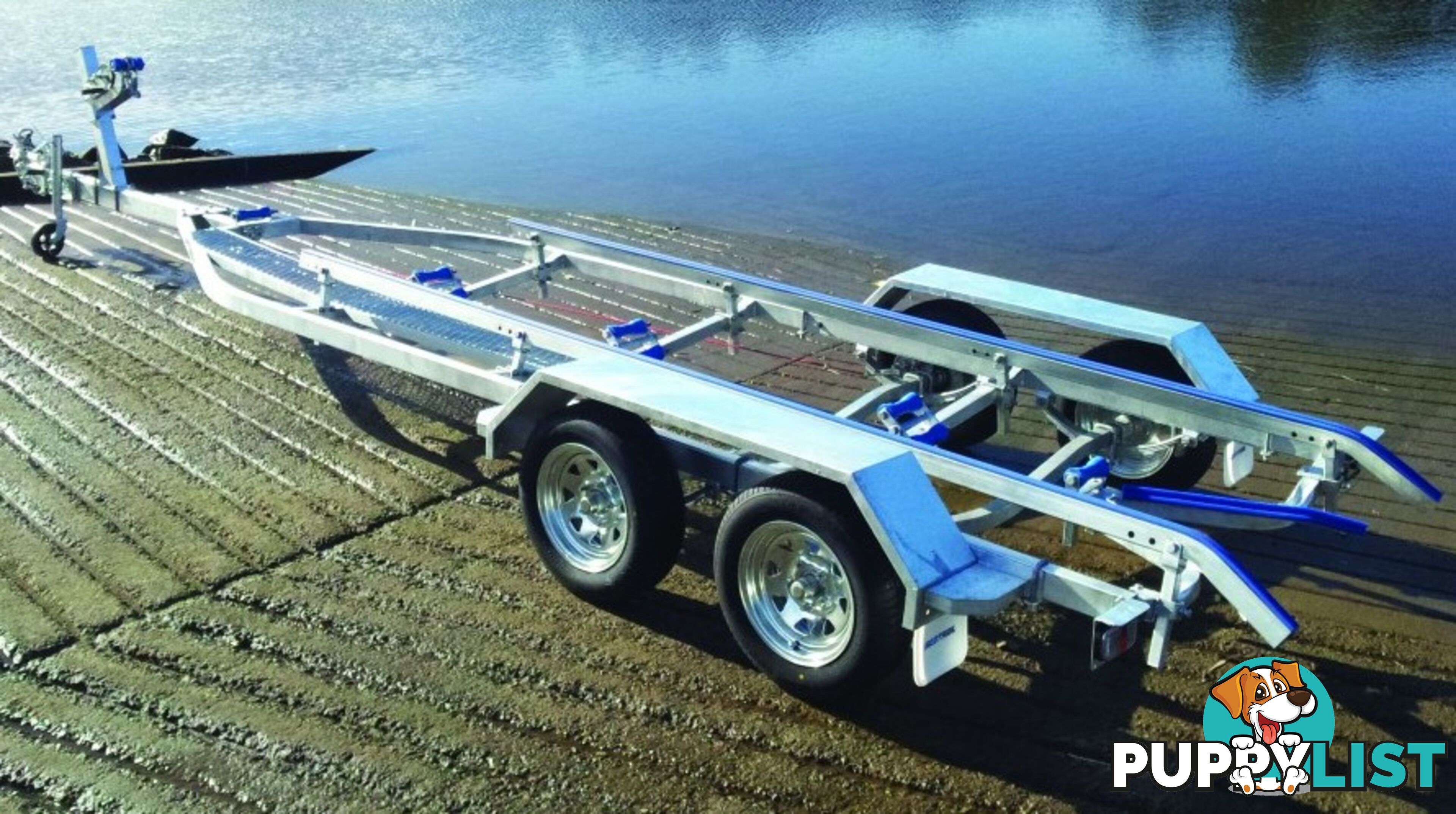 GAL BOAT TRAILER SUITS UP TO A 6.7 mt ALUMINIUM HULL TANDEM AXLE TARE 430 kg ATM 1999 kg BRAKED 