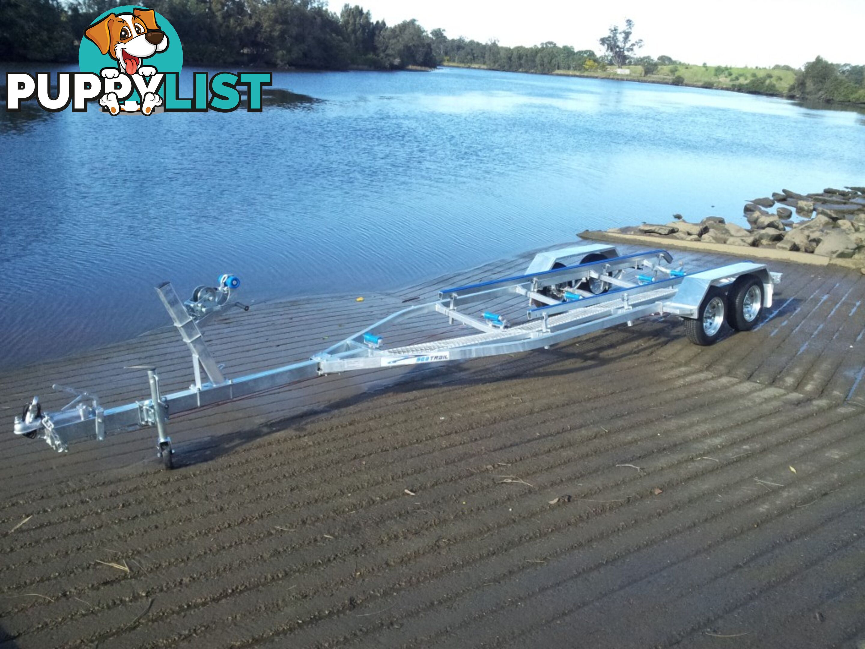 GAL BOAT TRAILER SUITS UP TO A 6.7 mt ALUMINIUM HULL TANDEM AXLE TARE 430 kg ATM 1999 kg BRAKED 