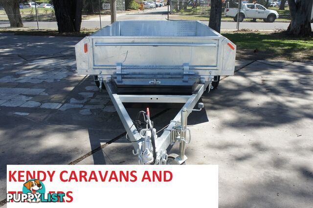 8x5 HEAVY DUTY HOT DIPPED GALVANISED SINGLE AXLE HYDRAULIC TIPPING HIGH 400mm SIDED BOX TRAILER 1600