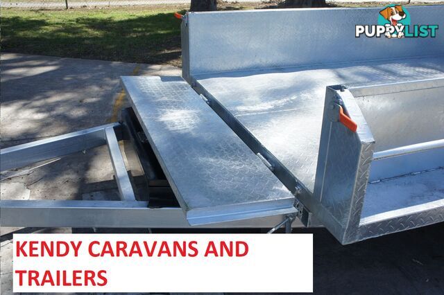 8x5 HEAVY DUTY HOT DIPPED GALVANISED SINGLE AXLE HYDRAULIC TIPPING HIGH 400mm SIDED BOX TRAILER 1600