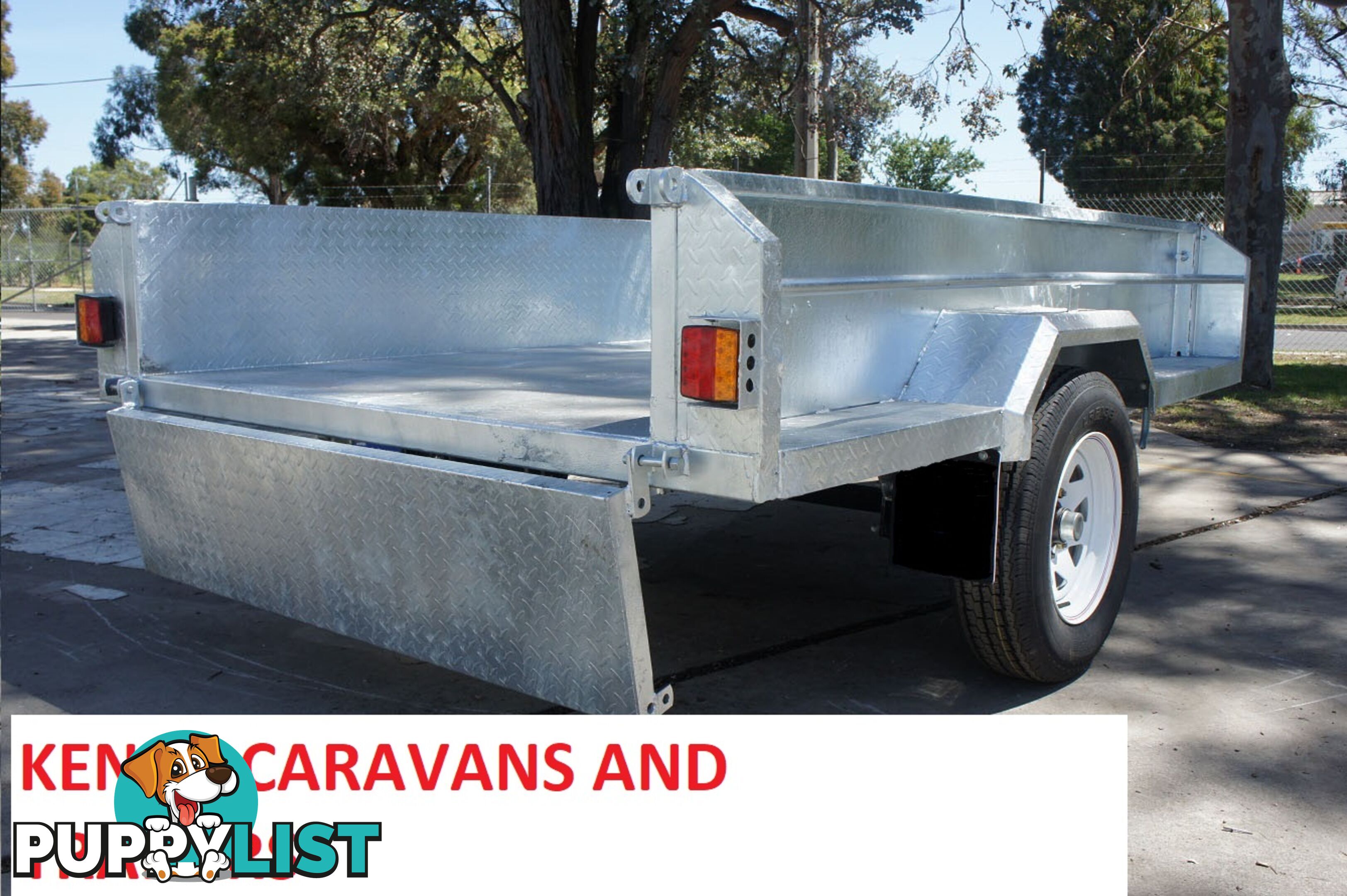 8x5 HEAVY DUTY HOT DIPPED GALVANISED SINGLE AXLE HYDRAULIC TIPPING HIGH 400mm SIDED BOX TRAILER 1600