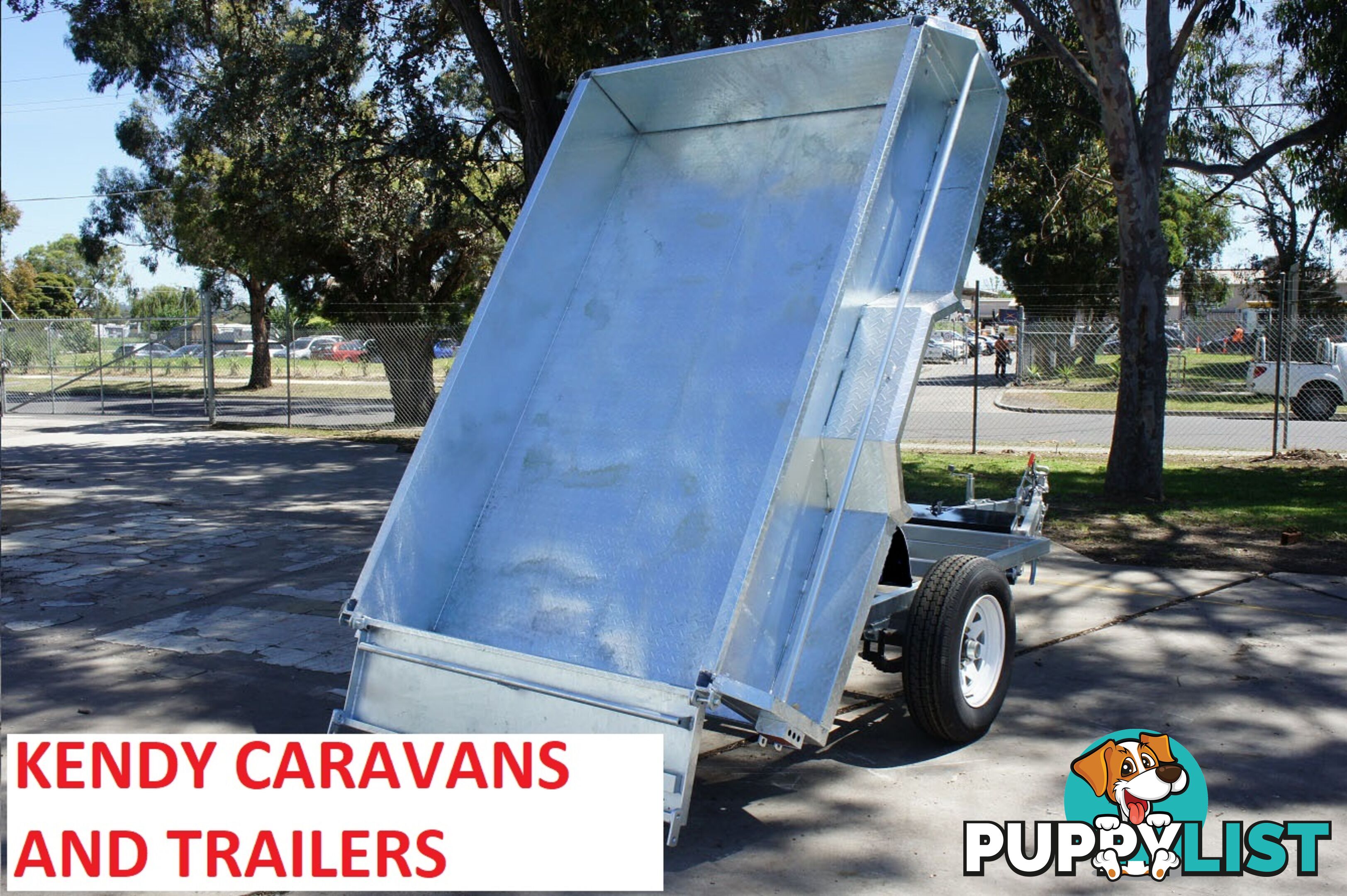 8x5 HEAVY DUTY HOT DIPPED GALVANISED SINGLE AXLE HYDRAULIC TIPPING HIGH 400mm SIDED BOX TRAILER 1600