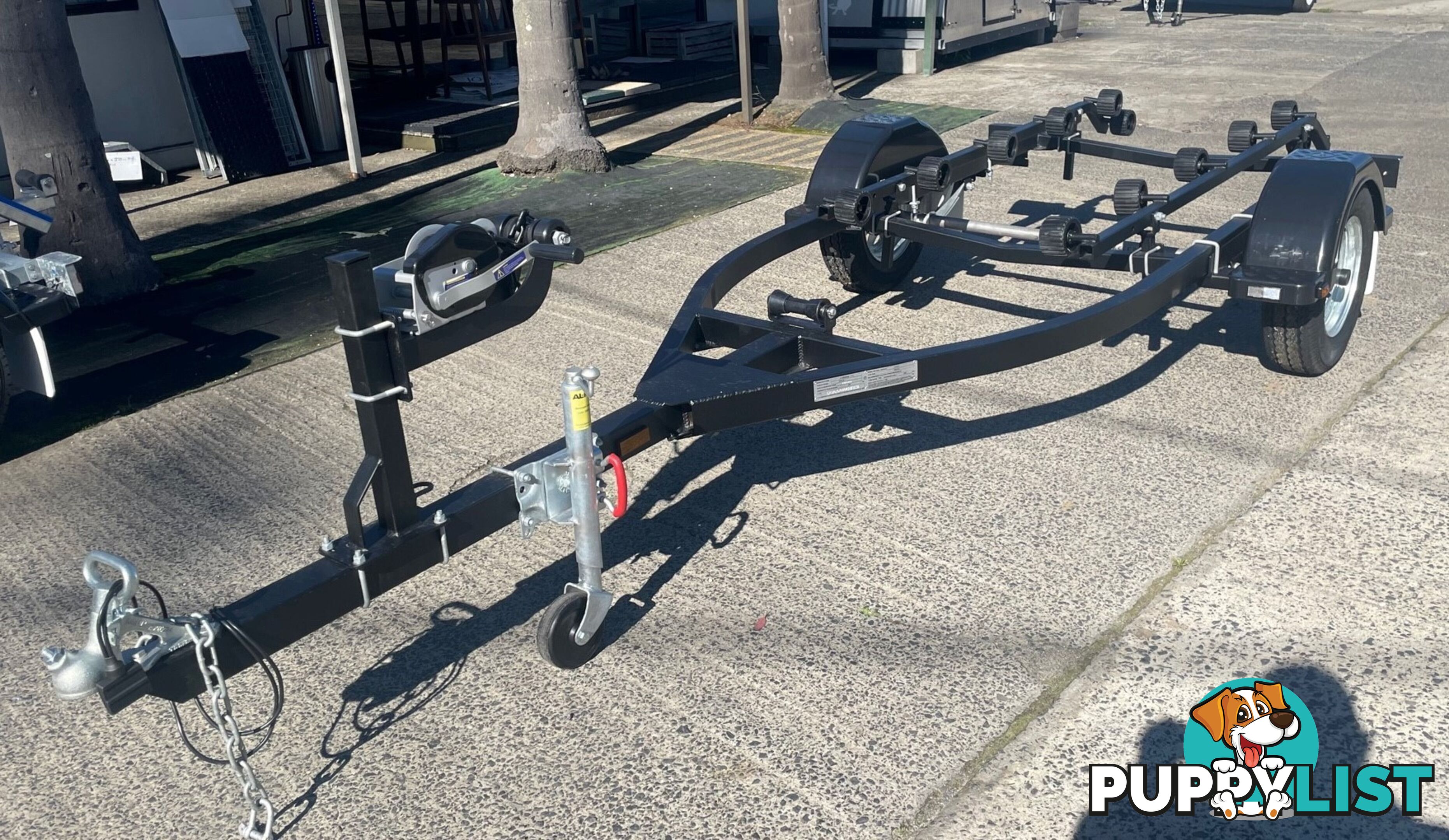 JET SKI TRAILER ALUMINIUM CHASSIS (BLACK POWDER COATED) SUITS 2/3 SEATER JET SKI/PWC