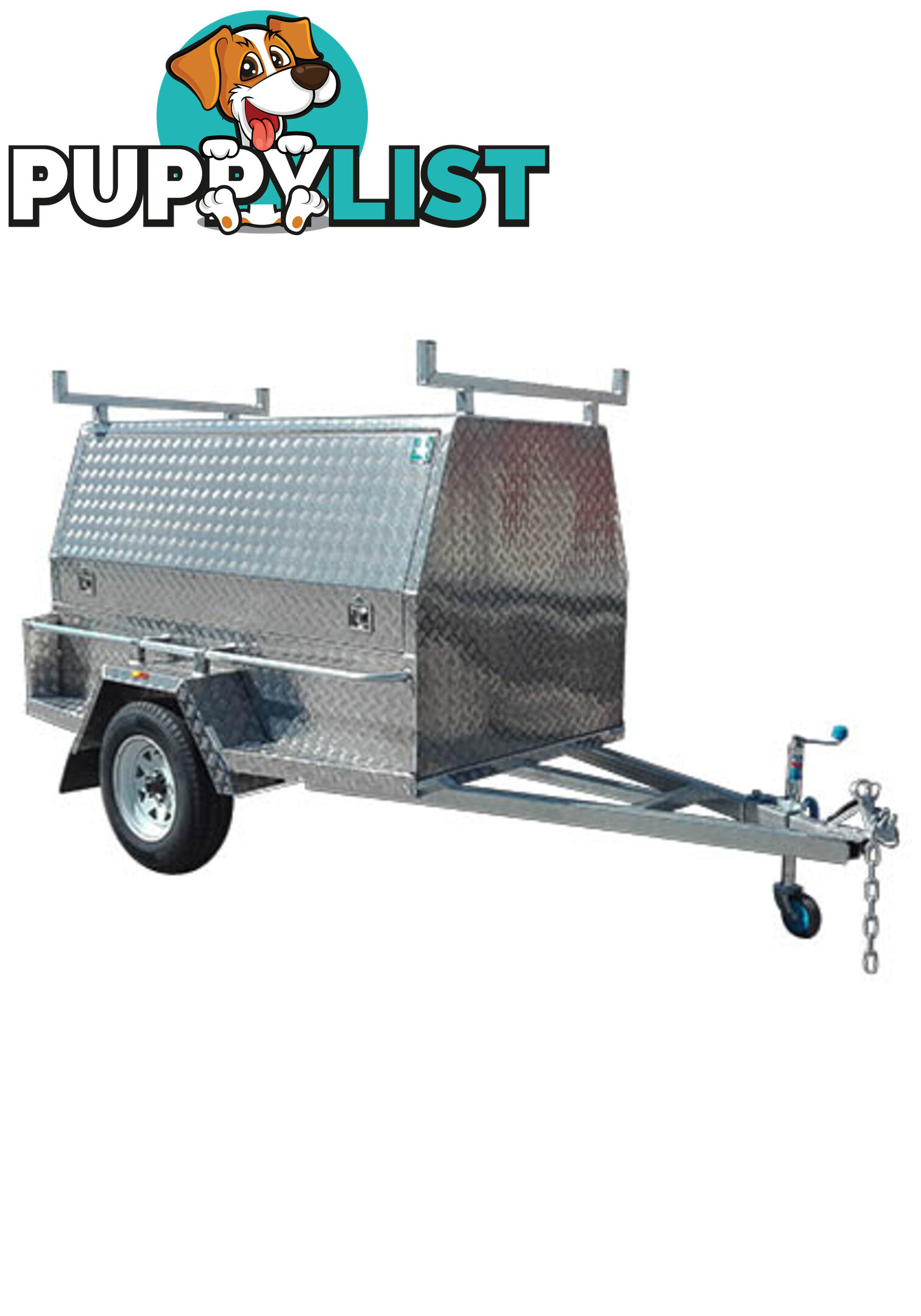 7 x 4 WT-1 ENCLOSED TRAILER ALUMINIUM BODY ON GAL CHASSIS SINGLE AXLE TARE 223 kg ATM 750 kg 