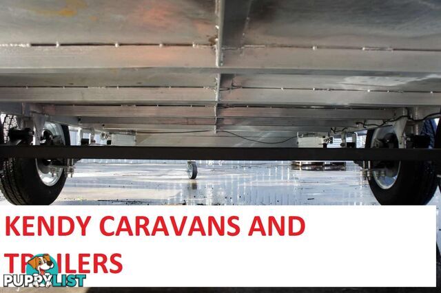 10 x 6 tandem axle (braked) hot dipped galvanised H/duty box trailer with 900 mm cage