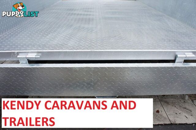 10 x 6 tandem axle (braked) hot dipped galvanised H/duty box trailer with 900 mm cage