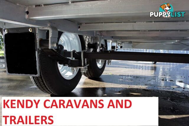 10 x 6 tandem axle (braked) hot dipped galvanised H/duty box trailer with 900 mm cage