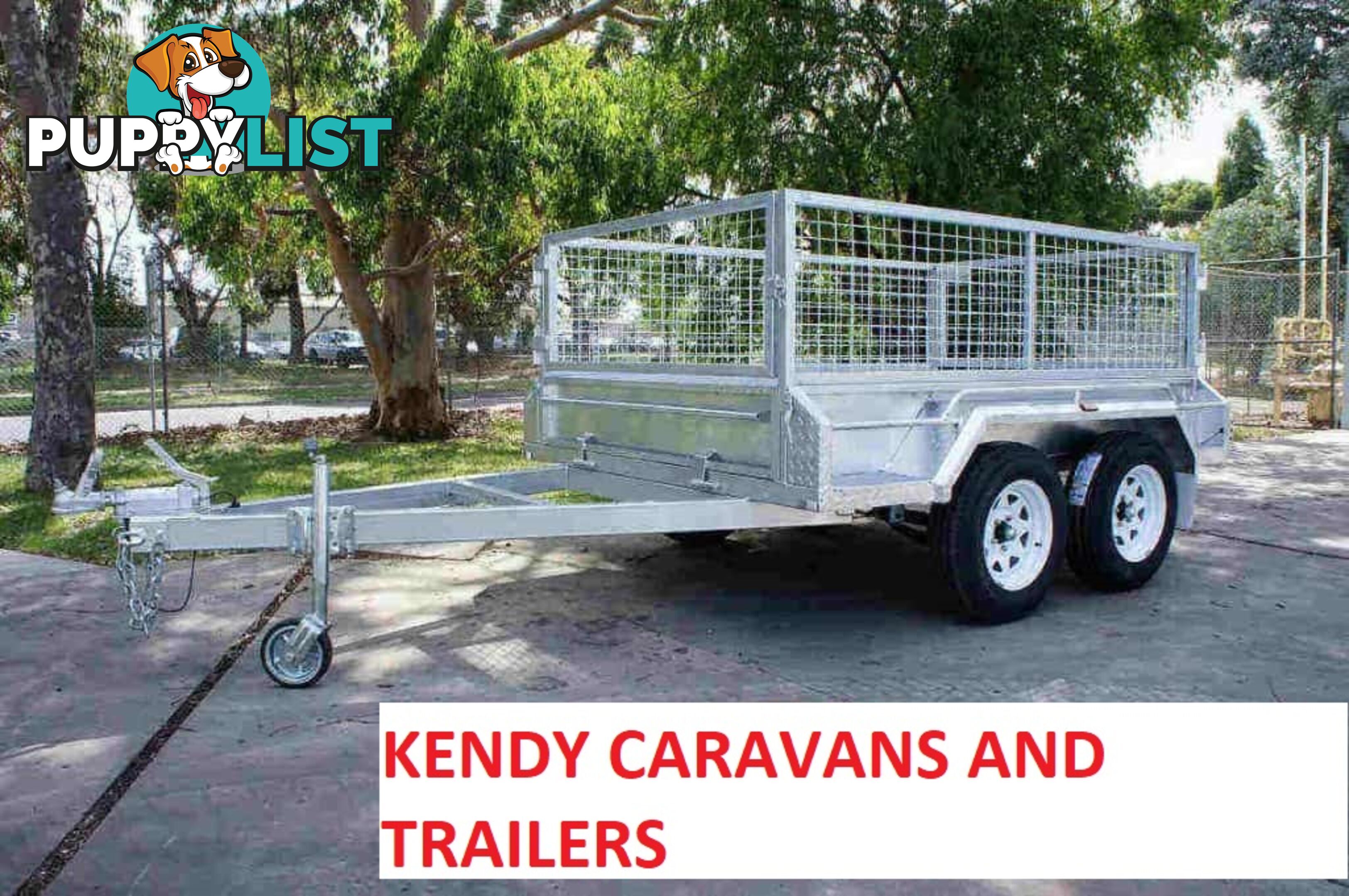 10x5 TANDEM AXLE HEAVY DUTY HOT DIPPED GALVANISED BOX TRAILER WITH CAGE 2000kg GVM