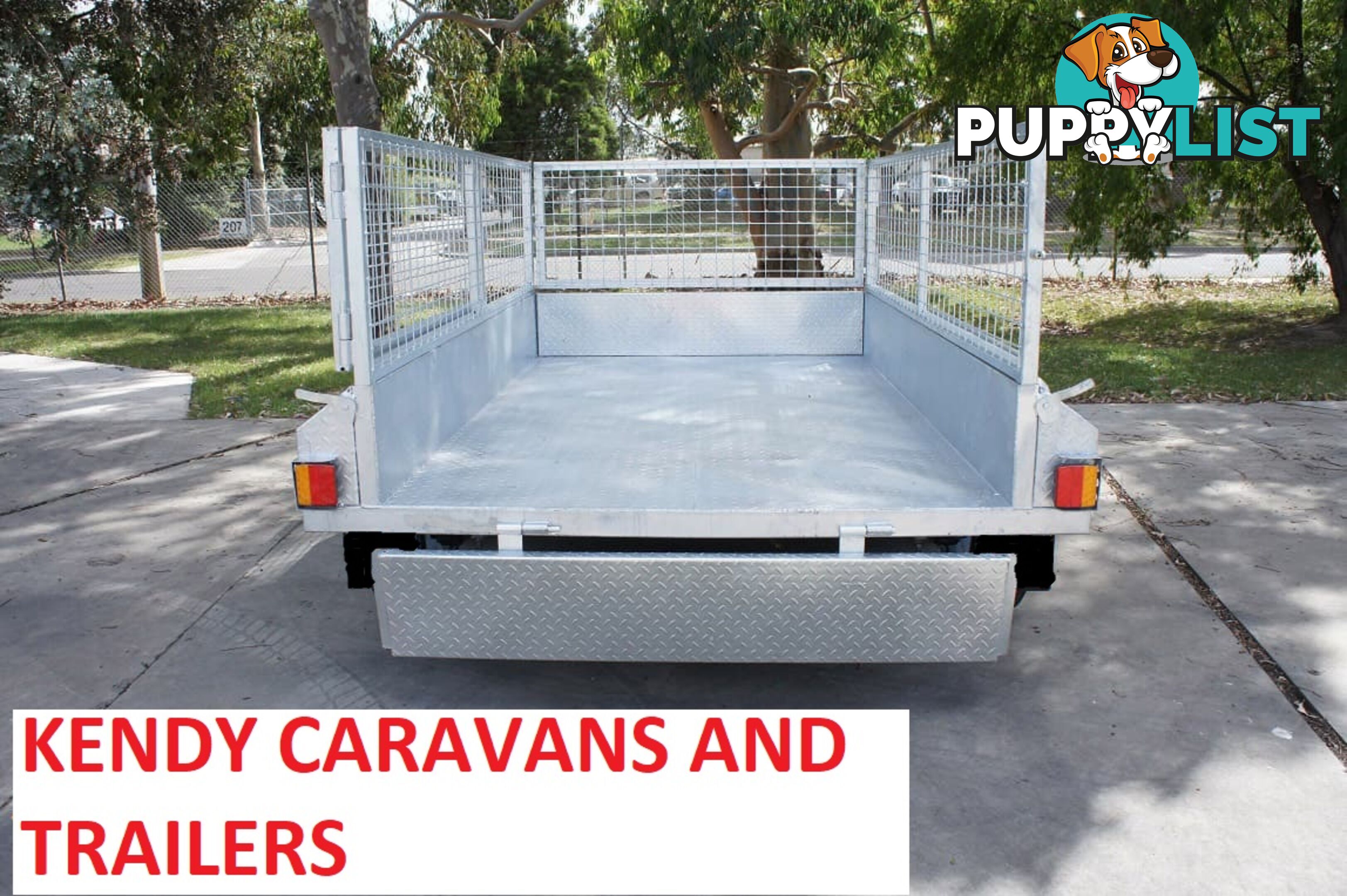 10x5 TANDEM AXLE HEAVY DUTY HOT DIPPED GALVANISED BOX TRAILER WITH CAGE 2000kg GVM