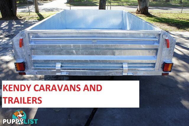 8x5 HEAVY DUTY HOT DIPPED GALVANISED SINGLE AXLE BRAKED HIGH SIDED BOX TRAILER  