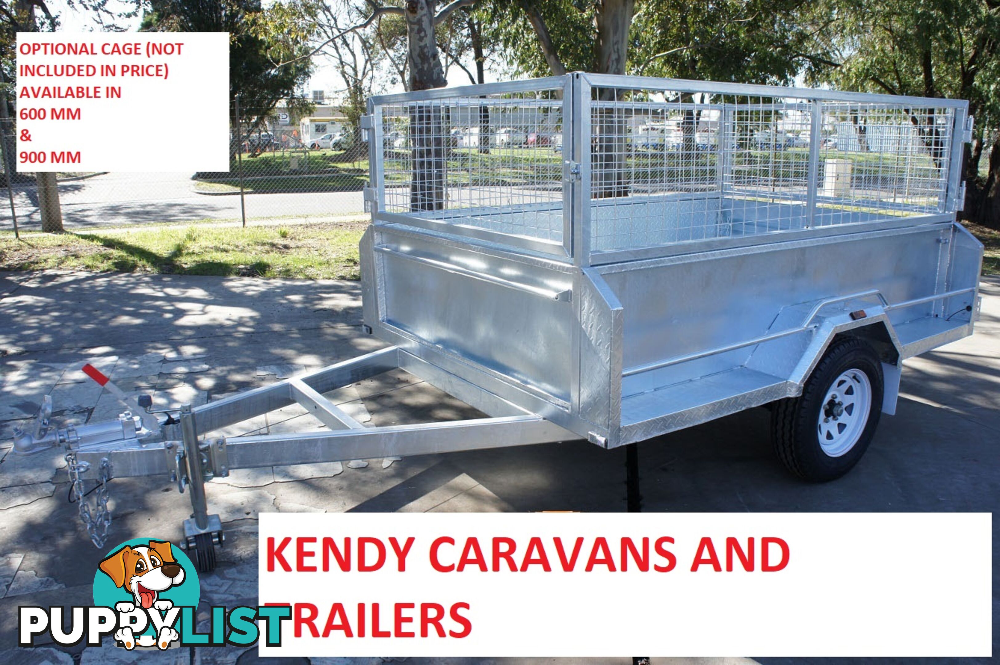 8x5 HEAVY DUTY HOT DIPPED GALVANISED SINGLE AXLE BRAKED HIGH SIDED BOX TRAILER  