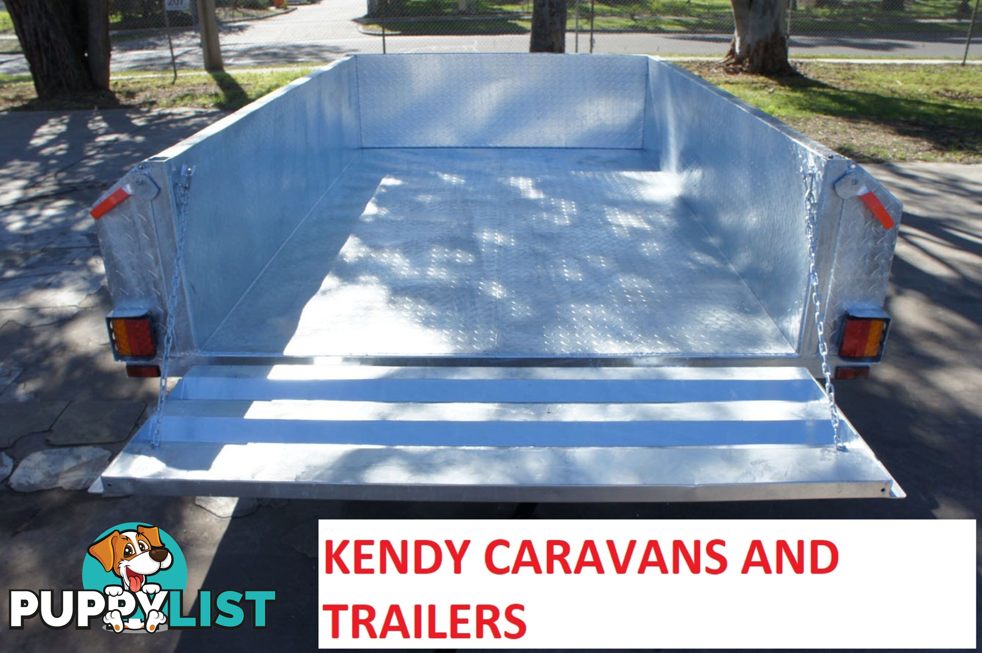 8x5 HEAVY DUTY HOT DIPPED GALVANISED SINGLE AXLE BRAKED HIGH SIDED BOX TRAILER  