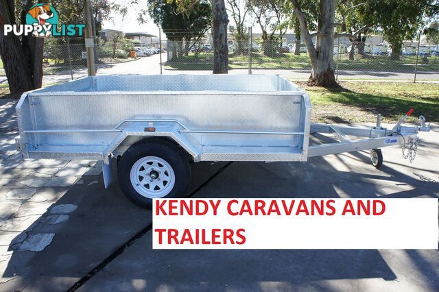 8x5 HEAVY DUTY HOT DIPPED GALVANISED SINGLE AXLE BRAKED HIGH SIDED BOX TRAILER  