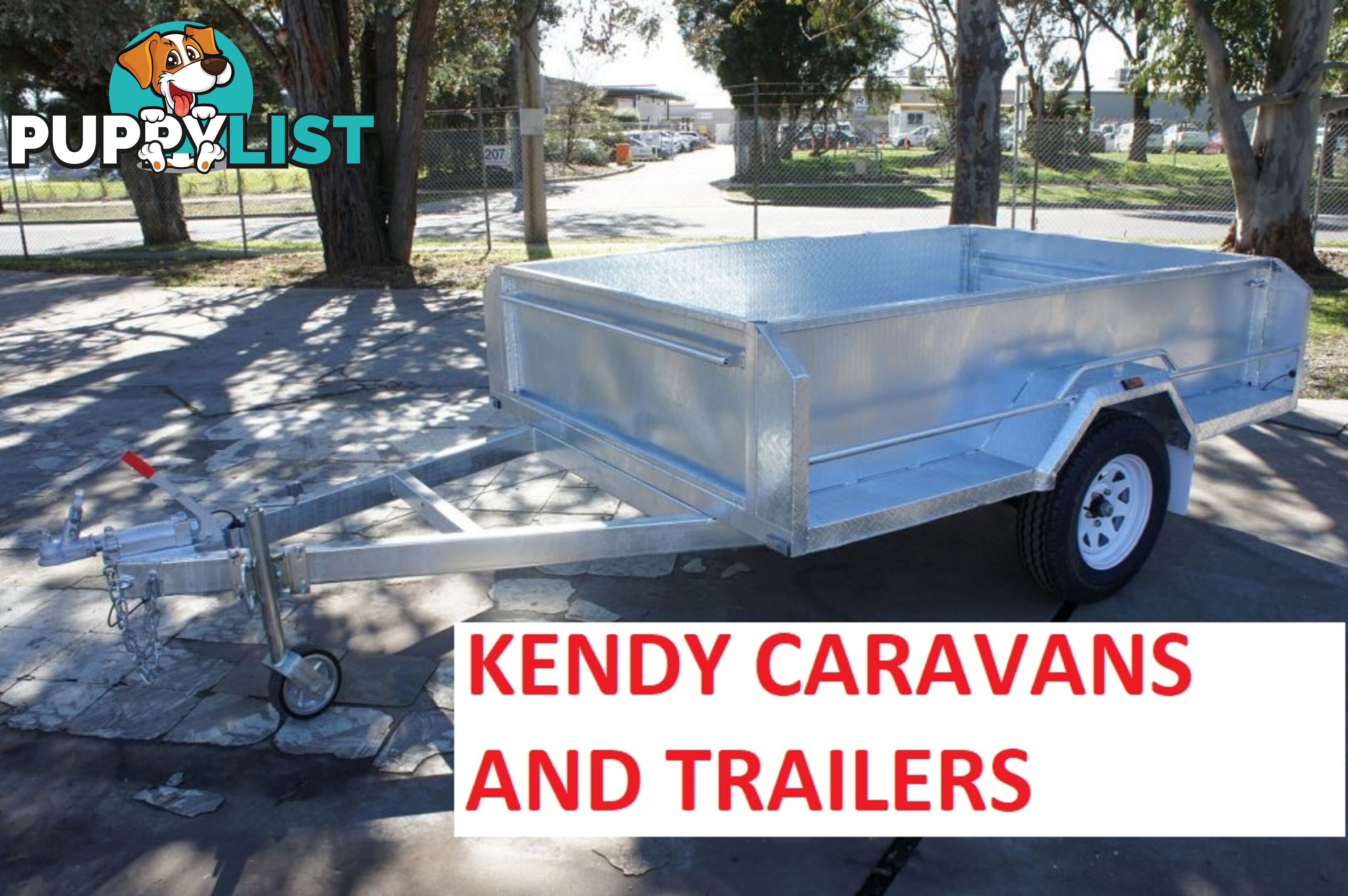 8x5 HEAVY DUTY HOT DIPPED GALVANISED SINGLE AXLE BRAKED HIGH SIDED BOX TRAILER  