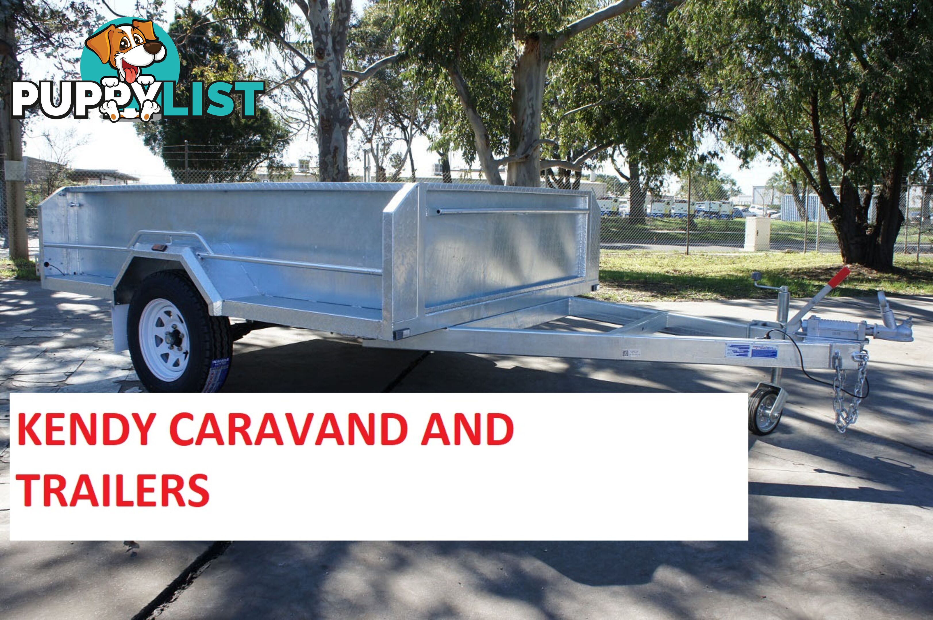 8x5 HEAVY DUTY HOT DIPPED GALVANISED SINGLE AXLE BRAKED HIGH SIDED BOX TRAILER  