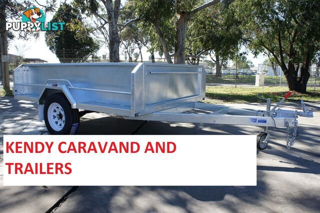 8x5 HEAVY DUTY HOT DIPPED GALVANISED SINGLE AXLE BRAKED HIGH SIDED BOX TRAILER  