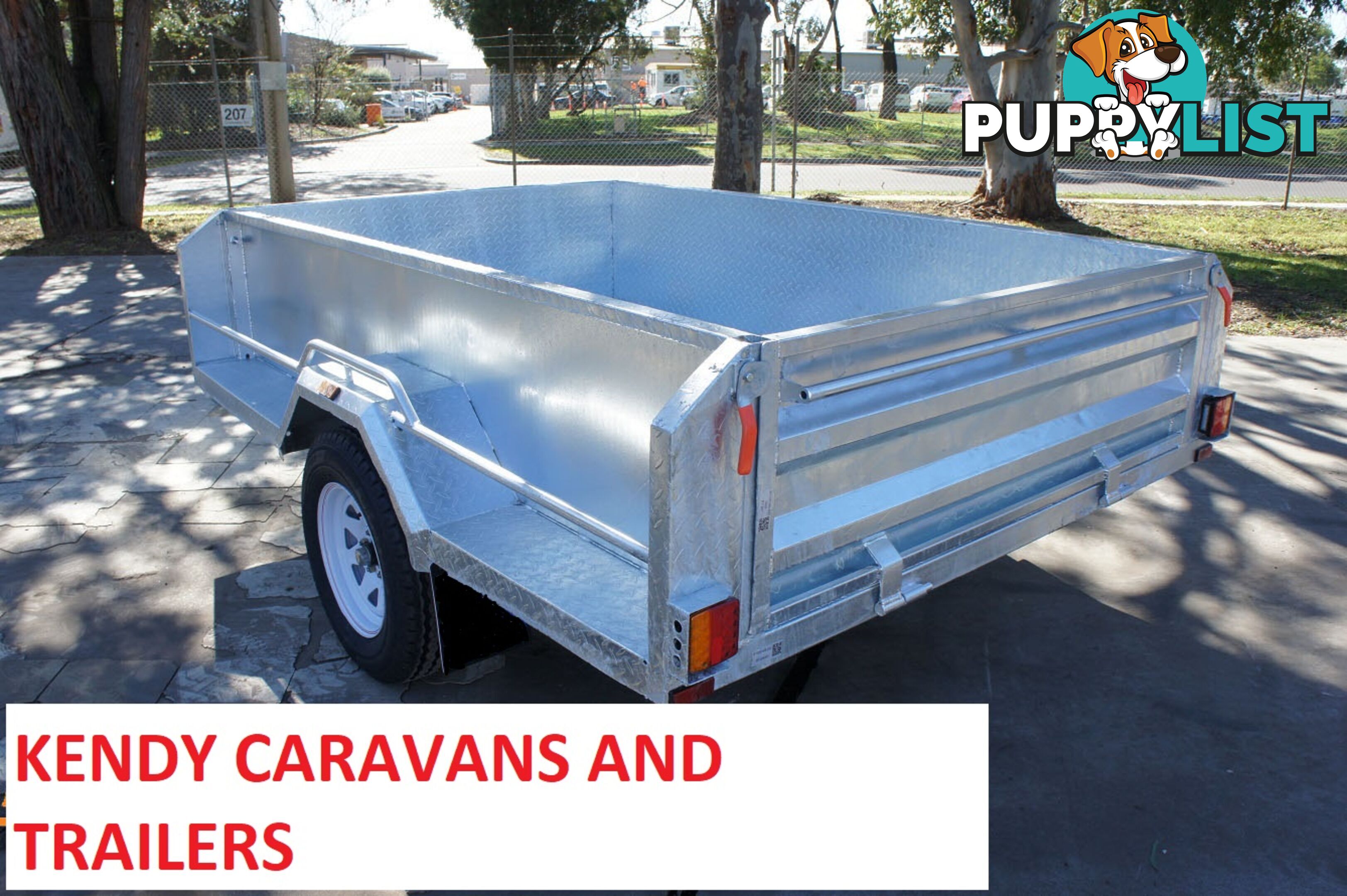 8x5 HEAVY DUTY HOT DIPPED GALVANISED SINGLE AXLE BRAKED HIGH SIDED BOX TRAILER  