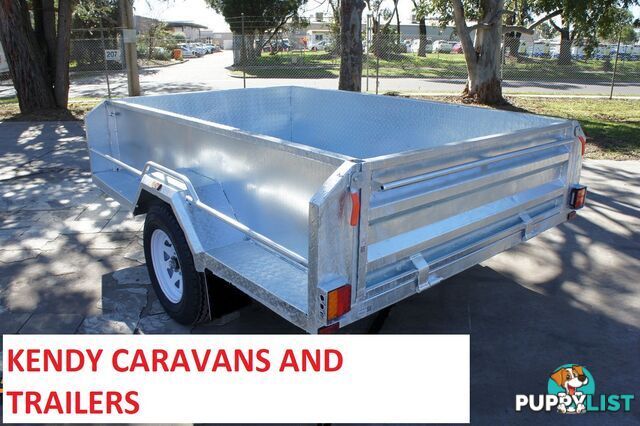 8x5 HEAVY DUTY HOT DIPPED GALVANISED SINGLE AXLE BRAKED HIGH SIDED BOX TRAILER  