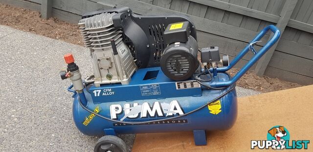 Air Compressor, Puma brand 240 volt with free 4l lubricant container