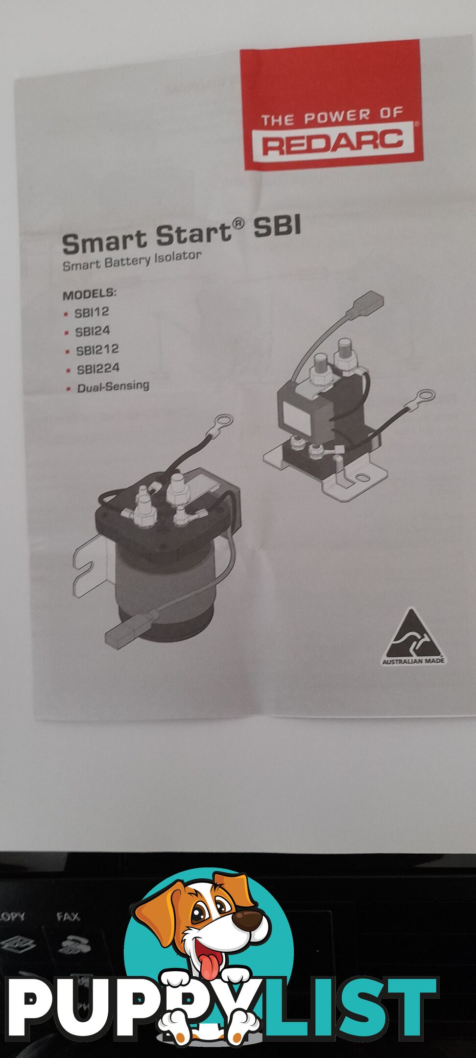 Redarc Smart Start Battery Isolator, Dual Sensing SBI-12