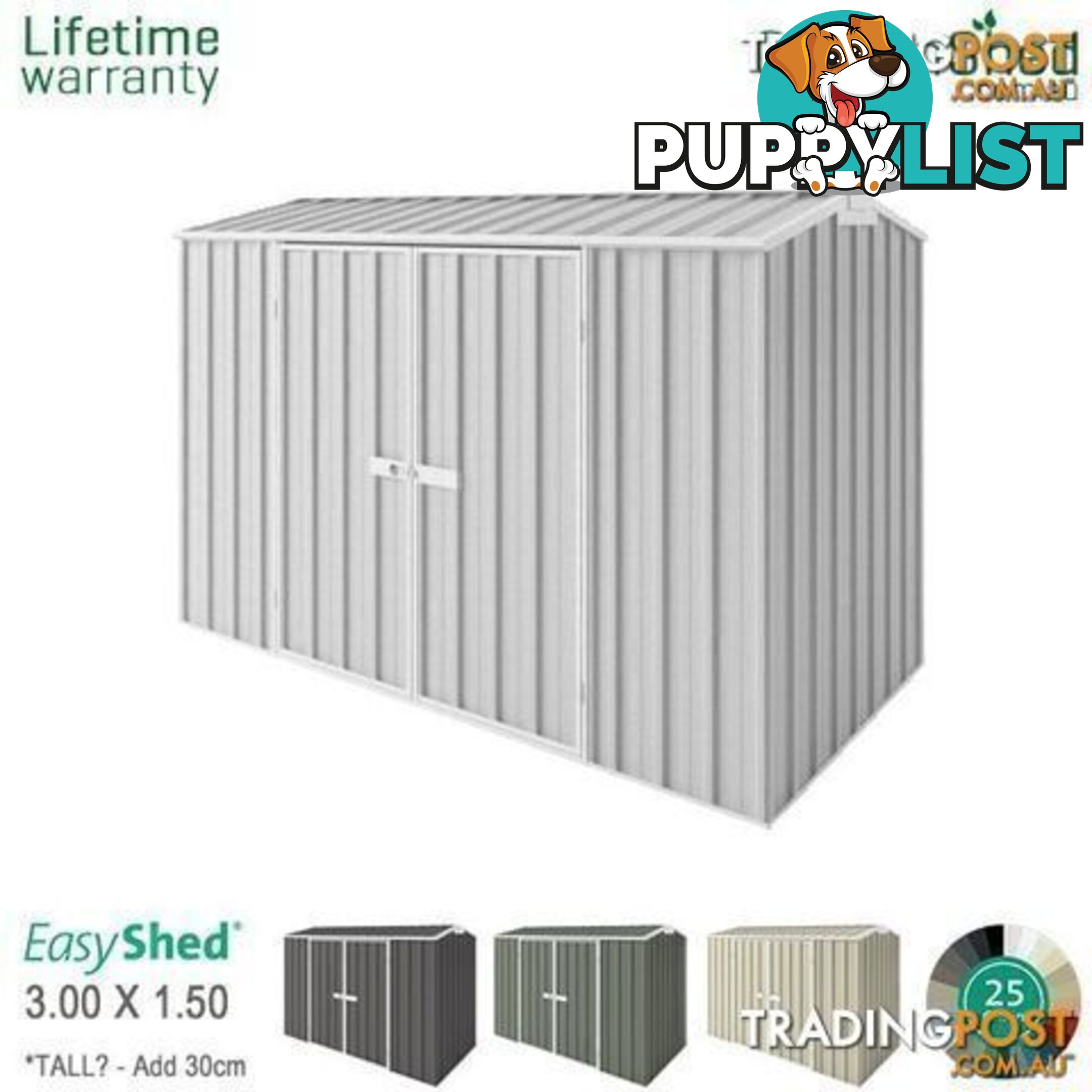 Garden Shed - 3.00m X 1.50m - Free Delivery - Free Extra Tall