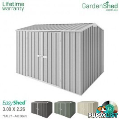 Garden Shed - 3.00m X 2.25m - *Free Delivery - $75 Off - ends 25th Oct