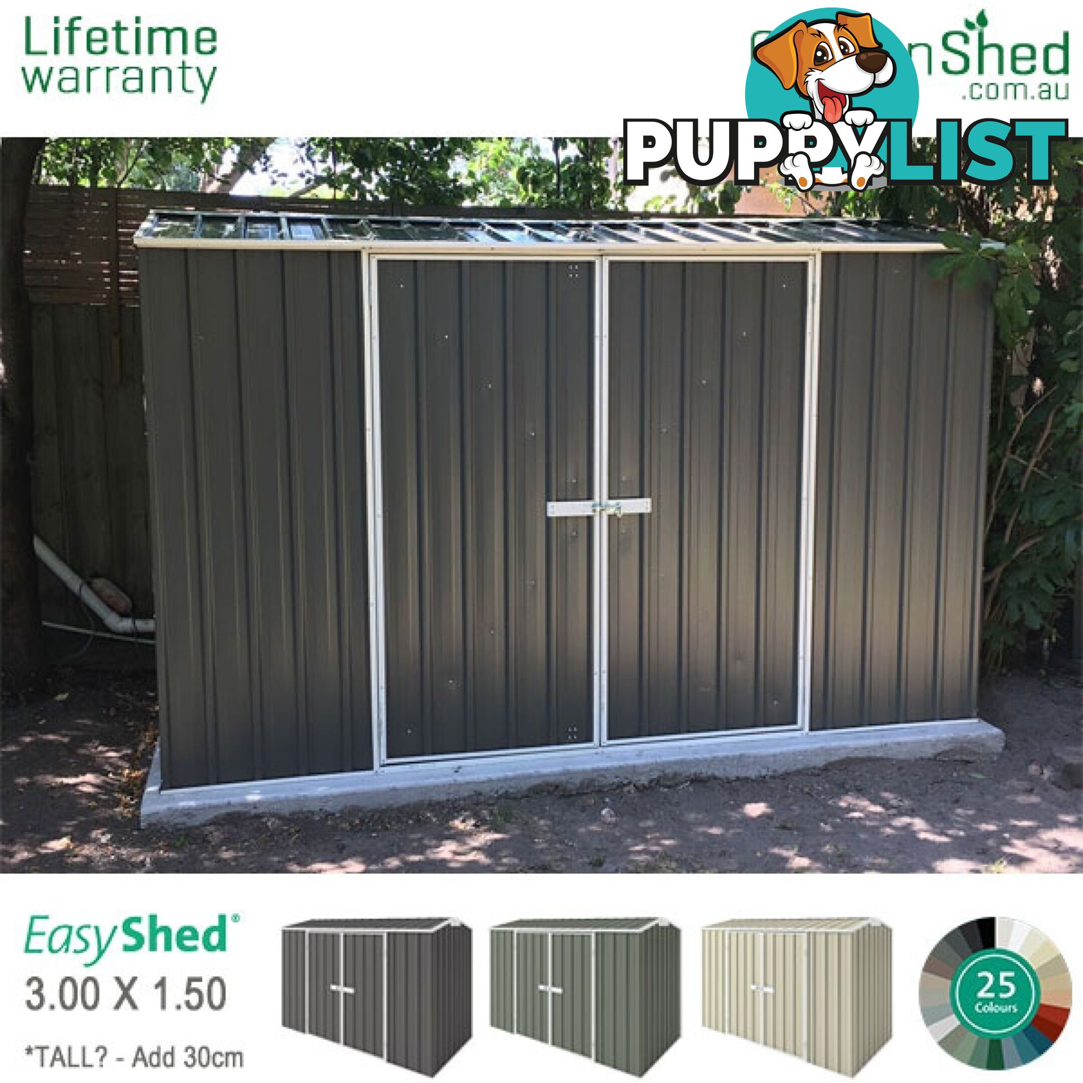 Garden Shed - 3.00m X 1.50m - *Free Delivery