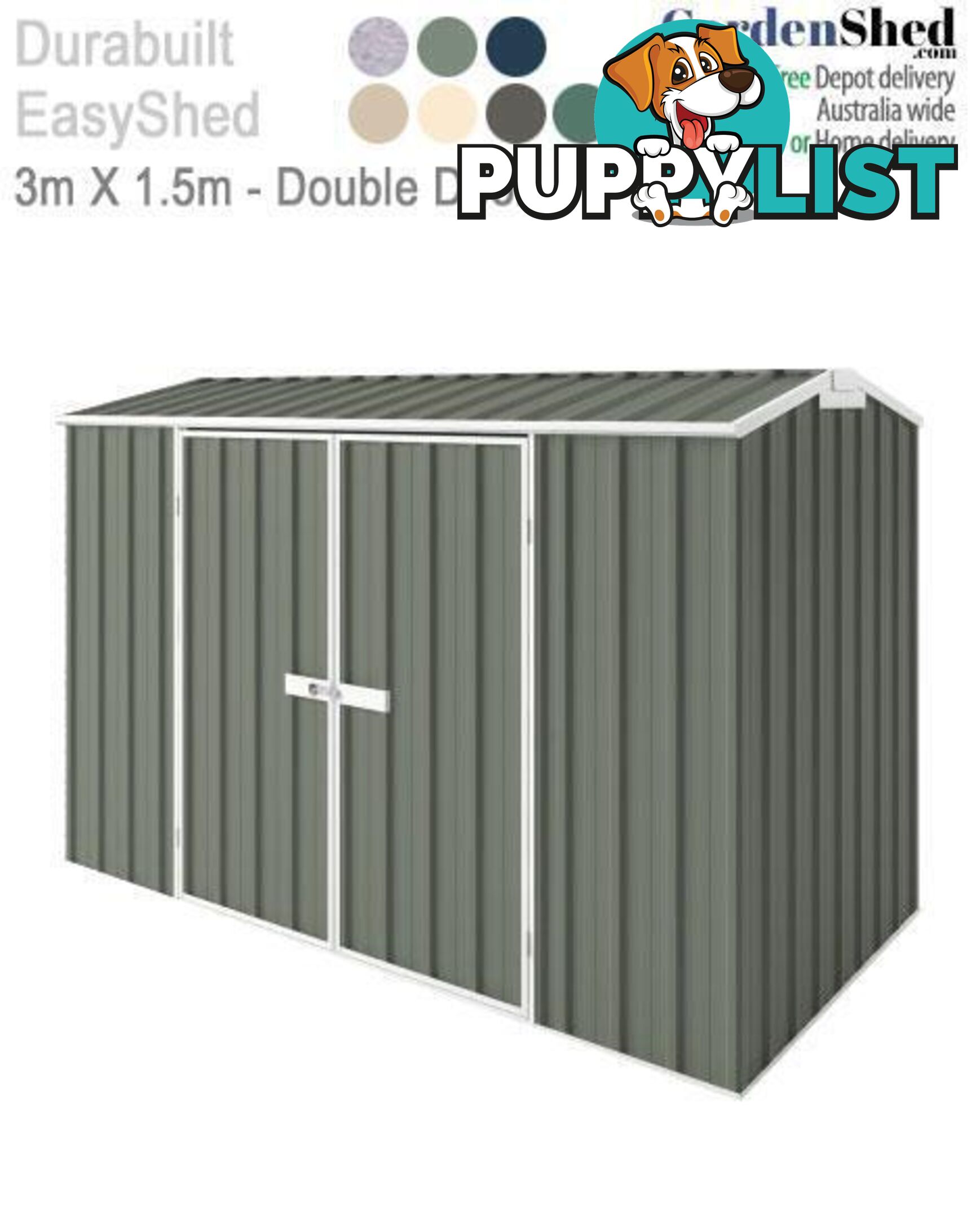 Garden Shed - 3.00m X 1.50m - *Free Delivery