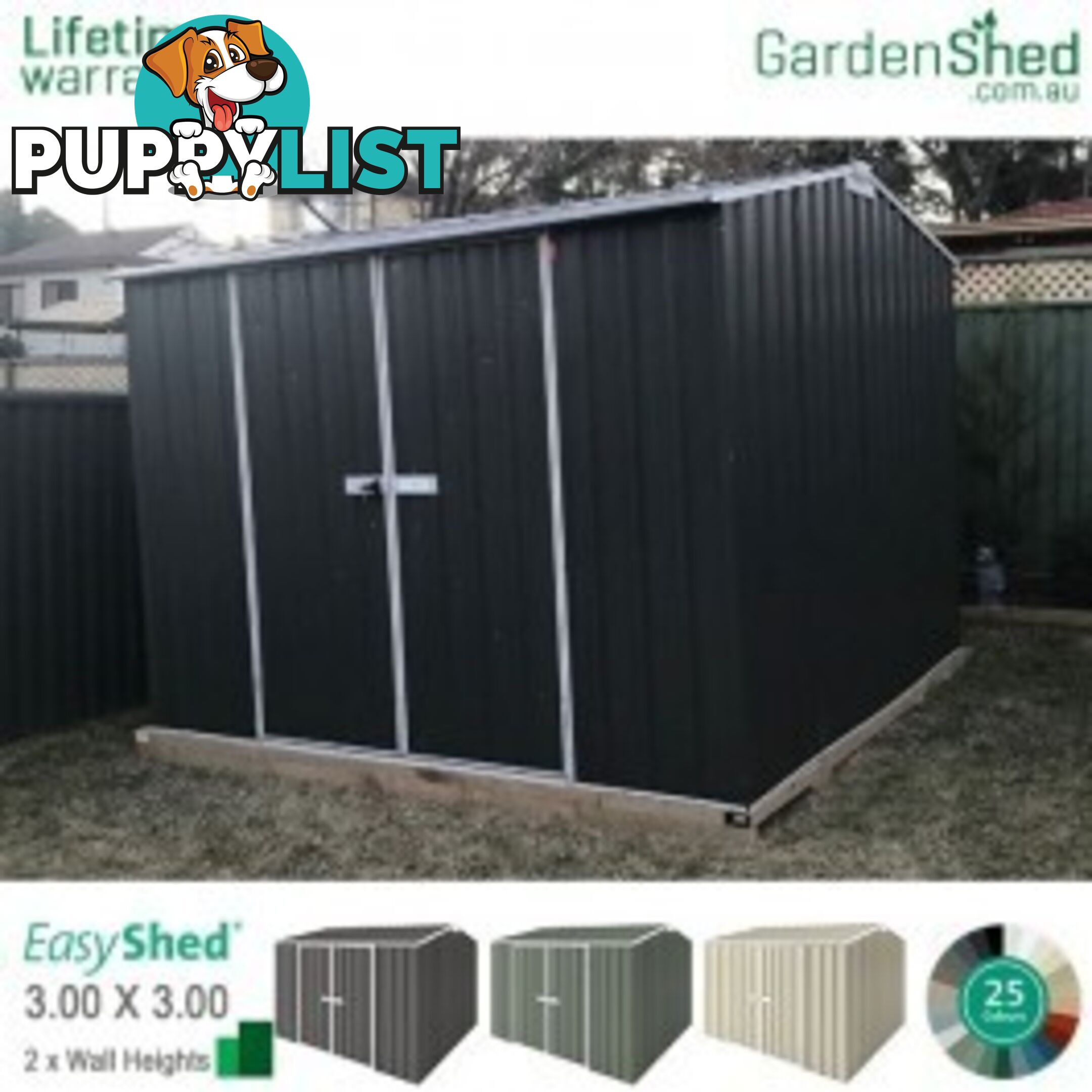 Garden Shed - 3.00m X 3.00m - Free Delivery* - EXTRA $75 Off - ends 25th Oct