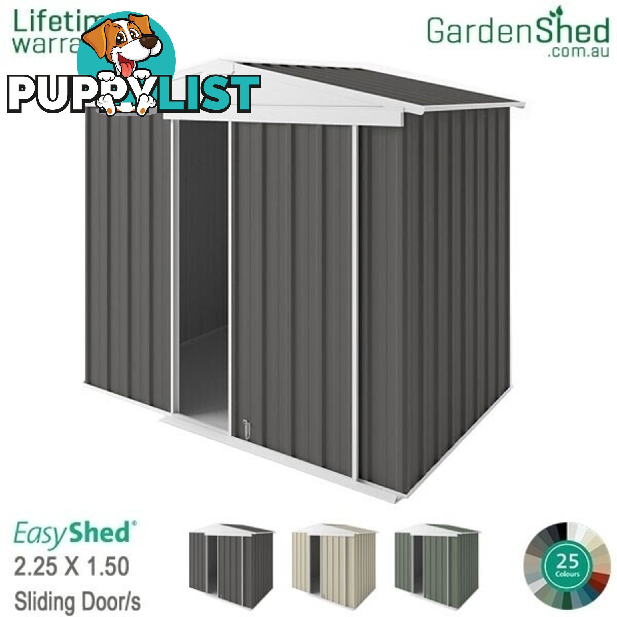 Garden Shed - 2.26m X 1.50m - Free Home Delivery - 1 only with installation